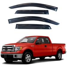 IG Window Visor for 2004-2014 Ford F150 SuperCab, Rain Guard Tape-On Sun Wind Si