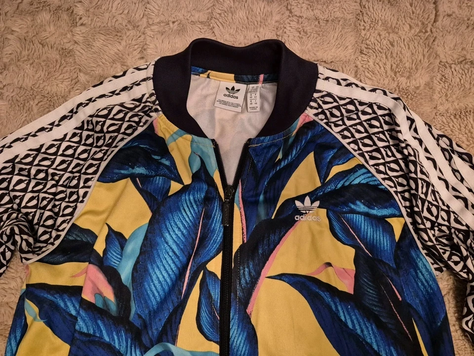 Adidas Originales FARM Rio Hoja de Palma Cremallera Completa Tropical Bombardero Chaqueta de Pista Mediana Foto 4 de 4