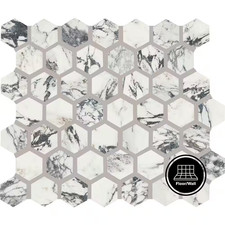 Lamora Capri 12 In. X 10 In. Glazed Ceramic Hexagon Mosaic Tile 0.81 Sq. Ft./Ea
