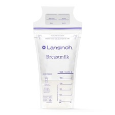 Lansinoh Breastmilk Storage Bags Zipper Strong  Durable 6 Oz Pack of 200 
