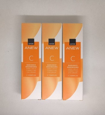 Avon Anew Radiance Maximising & Dark Circle Correct Eye Cream - 3 x 15 ml