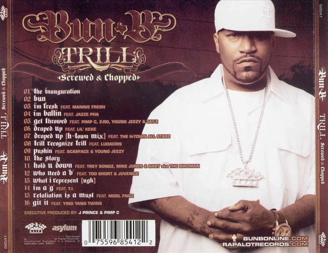 BUN B TRILL [CHOPPED & SCREWED] NEW CD 75596854122| eBay