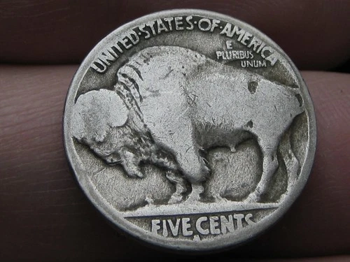 1914 S Buffalo Nickel 5 Cent Piece- San Francisco, Good Reverse Details