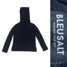 Bleusalt “The Turtleneck” Long Sleeve Modal Stretch Top Women’s size 2 in Navy