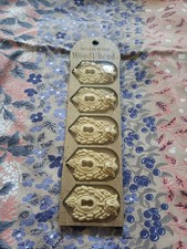 WoodUbend Key Hole Design 3 Gargoyle, Wooden Applique, Set Of Five In Package