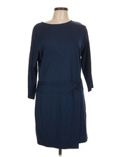 Halston Heritage Women Blue Casual Dress L