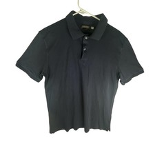 Banana Republic Polo Shirt Mens Large Blue Luxury Touch Performance Short Sleeve