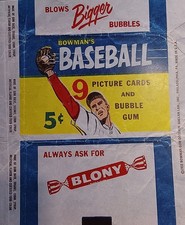  1955 "B" Baseball 5c Wrapper REPRINT
