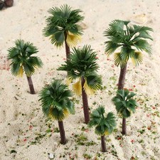 12Pcs Multi-Size Model Coconut Tree Palm Tree Railway Park Beach Scenery Layout