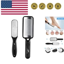 2 Pack Foot Files Callus Remover Stainless Steel Foot Rasp and Dual Sided Fee...