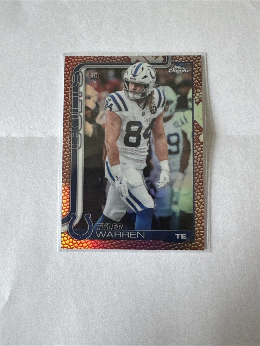 2025 Topps Chrome NFL Tyler Warren Football Refractor Exclusive