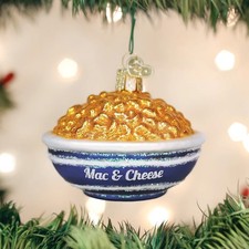 Old World Christmas Bowl Of Mac  Cheese Glass Christmas Ornament With OWC Box 