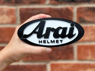 Arai Official Helmet Logo Emblem Badge 3D Raised Motorcycle Decal Sticker