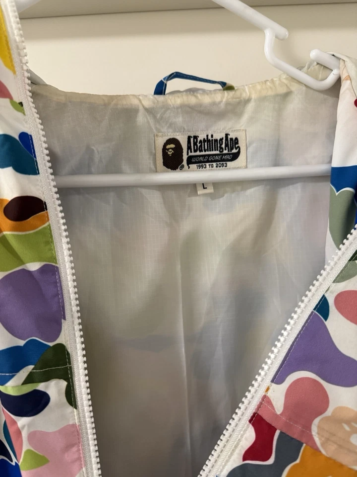 A Bathing Ape Purple Camo Windbreaker Jacket Men’s L - Image 2 of 4