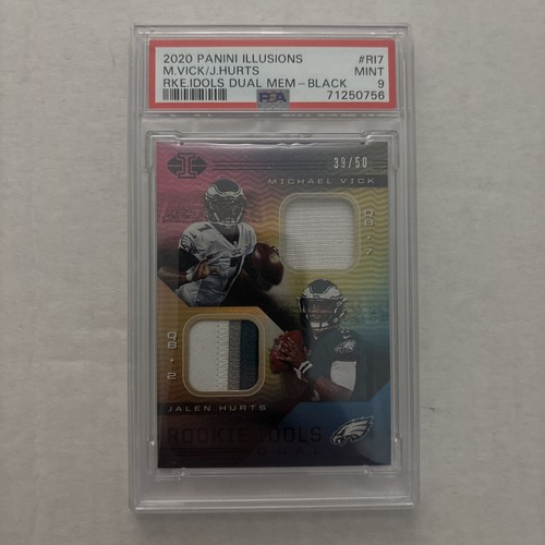 2020 Panini Illusions Mike Vick/Jalen Hurts ROOKIE Idols Black #/50