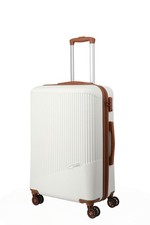 Travelite Bali Reisekoffer M Trolley 67cm 4 Rad Rollen TSA Hartschale weiß