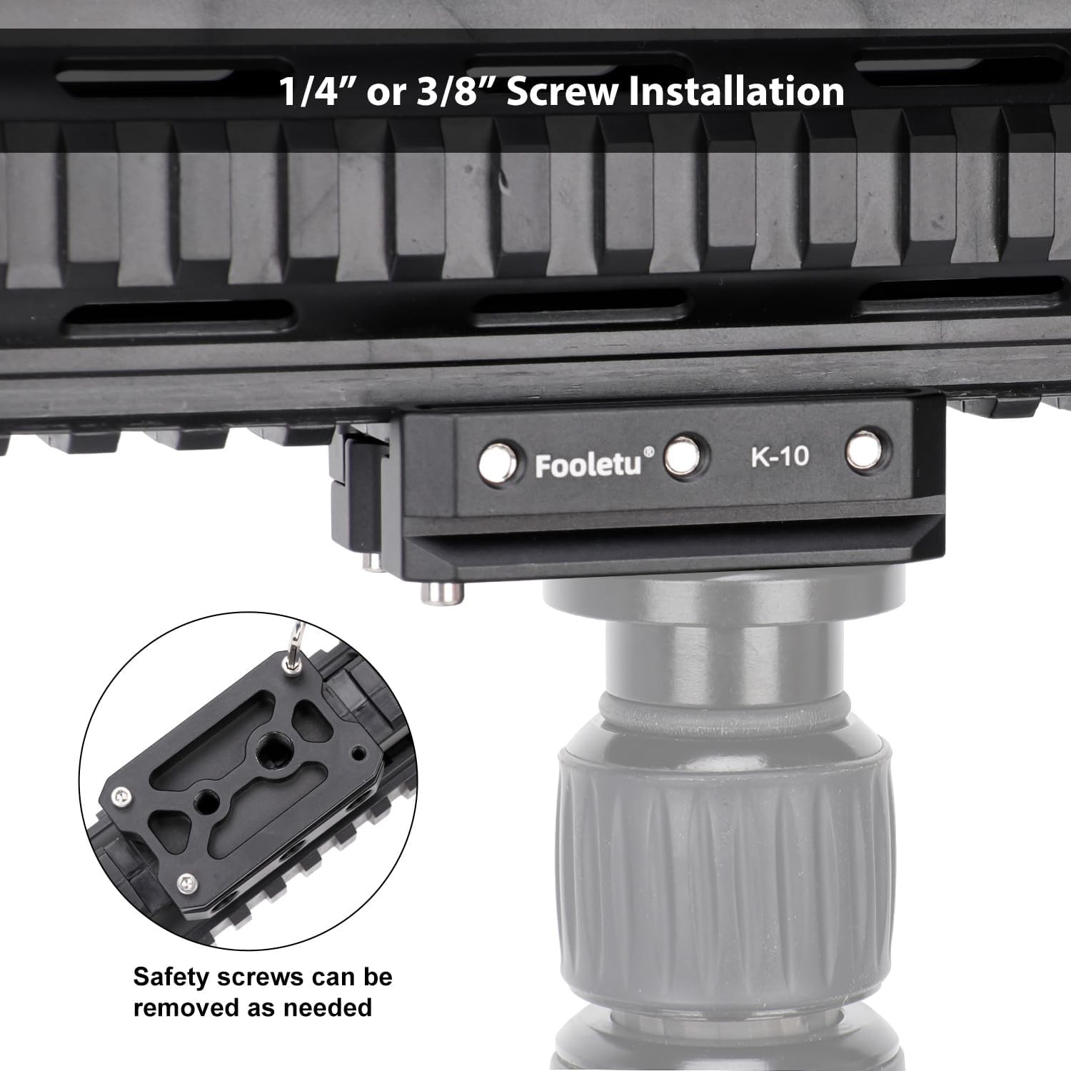 Picatinny Arca Swiss Plate Tripod Mount Adapter, Hunting Tripod Mount Adapter