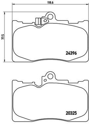 Bremsbelagsatz Scheibenbremse PRIME BREMBO P 83 072 für LEXUS IS GS RC 3 200t