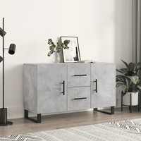 Sideboard Betongrau 100X36X60 Cm Holzwerkstoff Wohnzimmer Flur