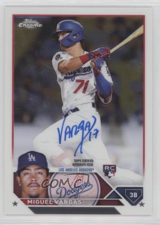 2023 Topps Chrome Rookie Auto Miguel Vargas #RA-MVA Auto 0m89