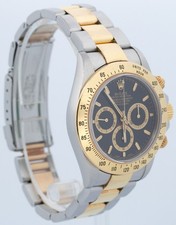 UNPOLISHED PAPERS Rolex Daytona Cosmograph BLACK 18K Gold Steel ZENITH 16523 BOX 4