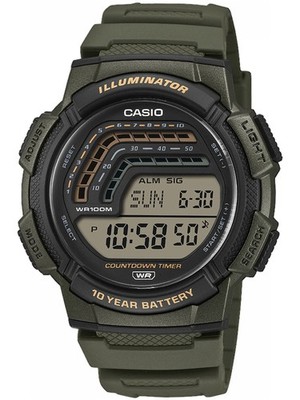 Casio WS-1800-3AVEF Herrenuhr Kunststoff TIMELESS COLLECTION grün