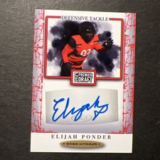 2021 Sage Premier Draft - Autographs Elijah Ponder #A188 Red (AU, RC)