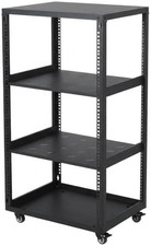 Heavy Duty 15U Open Frame Network Rack Server Rack with Casters, Wall Mount Floo