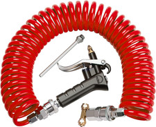 Air Seat Blow Gun Kit For Semi Truck 30ft9m Coil 2 Nozzles Red Heavy Dut Air Seat Blow Gun Kit For Semi Truck 30ft9m Coil 2 Nozzles Red Heavy Dut
