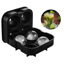 Silicone 3D Ball ICE Cube Tray Maker Round Ball Sphere Mold Whiskey Cocktails