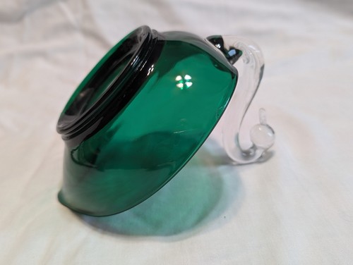 Martinsville/Viking Emerald Green Glass Sweetheart Swan Candy Trinket Nut Dish - Picture 11 of 15