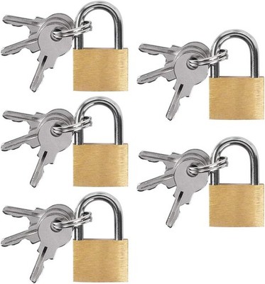 5x Mini Vorhängeschlösser mit Schlüssel, Gepäck-Vorhängeschloss, Kleines Koff