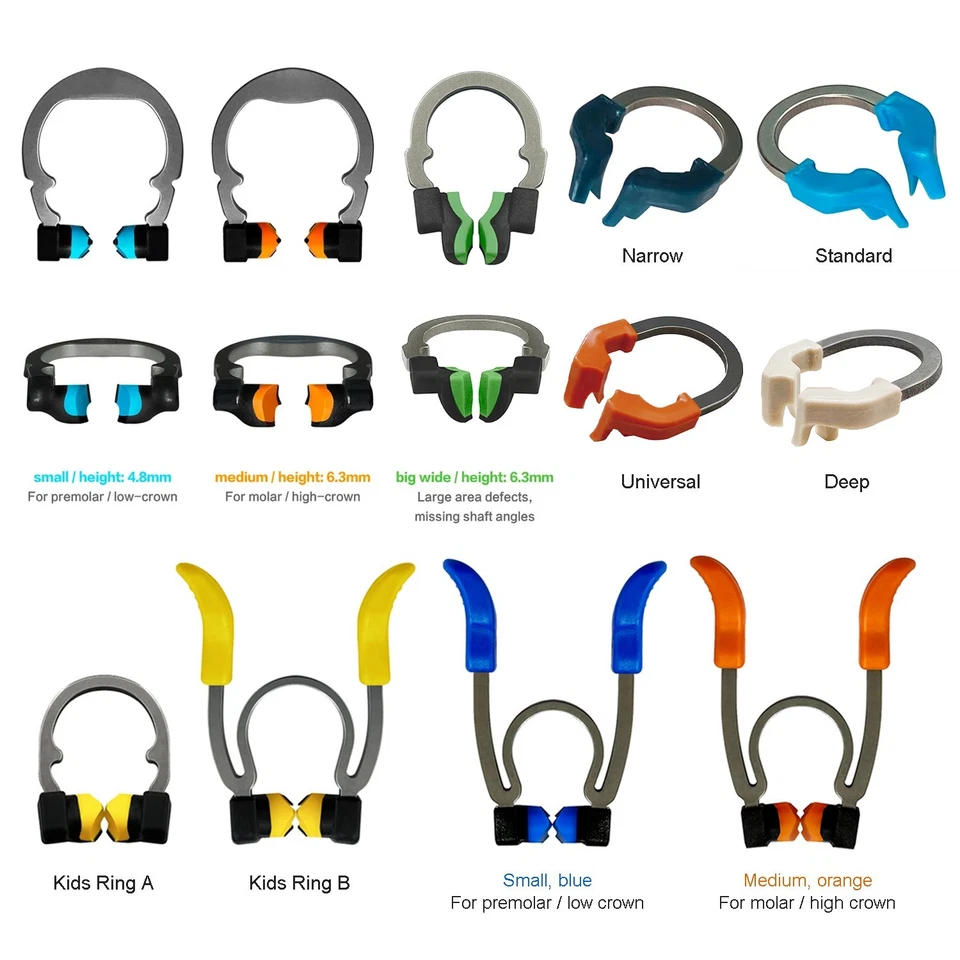 RWBATT Dental Matrix Bands Ring Sectional Matrice Clamp Fit Garrison Palodent V3 System