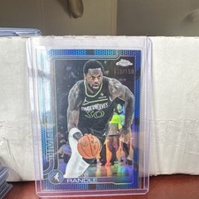 Topps 2025-26 Chrome Julius Randle /150 #123 Timberwolves Blue Refractor Card