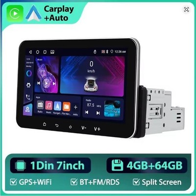 AUTORADIO GPS 1 DIN UNIVERSAL 7'' ANDROID 15 WLAN Carplay Android Auto 4GB+64GB