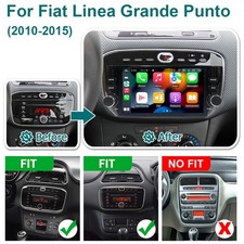 Android 15 Autoradio Carplay Für Fiat Grande Punto EVO Linea 2010-2012 GPS Navi