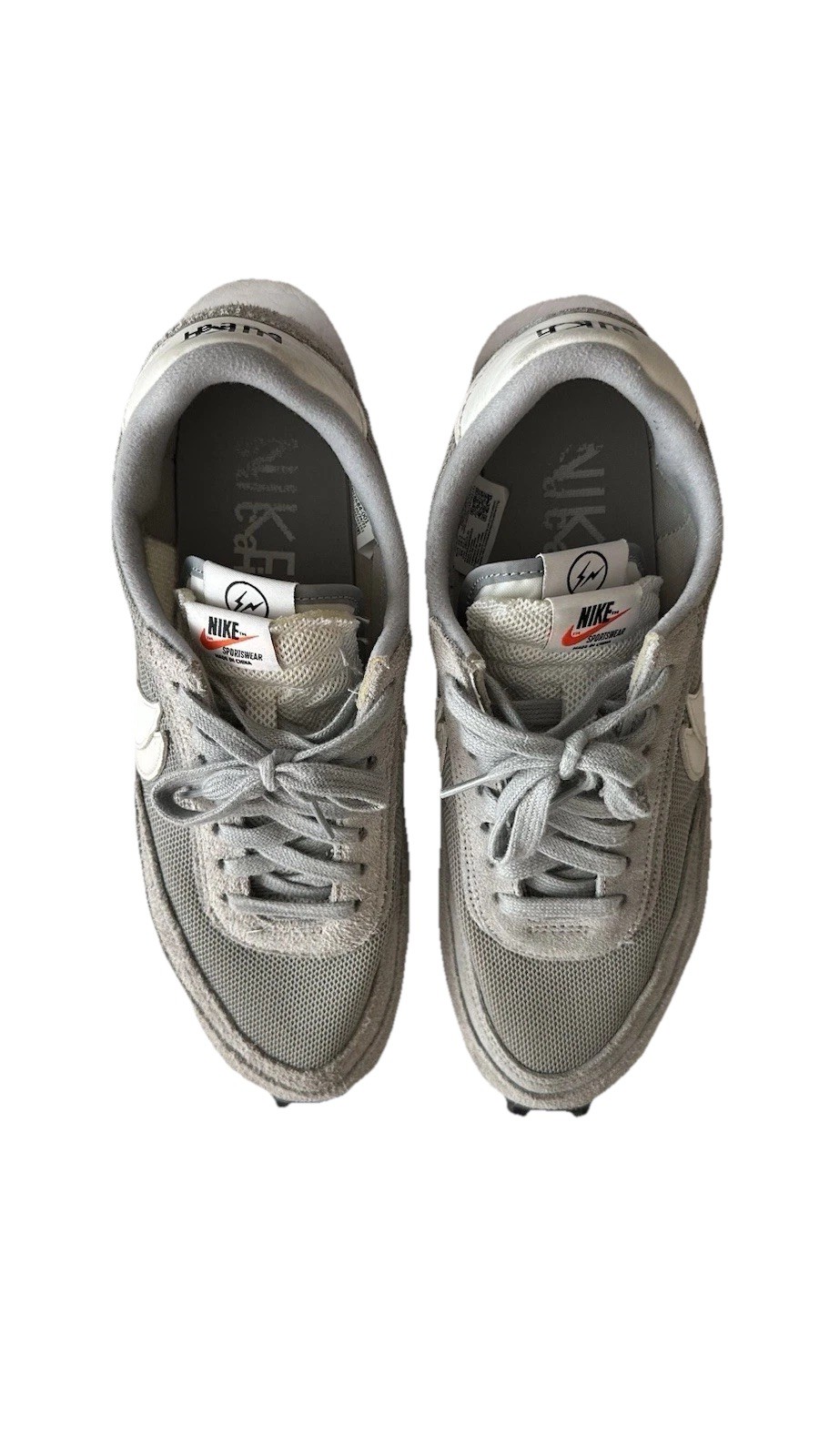 SACAI X NIKE Scarpe sneakers Nike LDV Waffle x Fragment Design x Sacai grigie taglia 10 5 usate