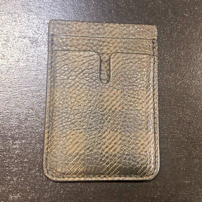 Burberry Men's Black Leather Logo Card Holder, Solid Pattern iPhone I-magsafe