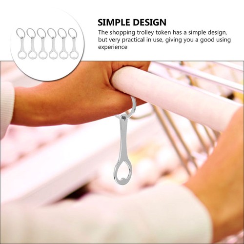 12 Pcs Token Keychain Grocery Trolley Release Shopping Keyring Keyrings - Picture 4 of 12