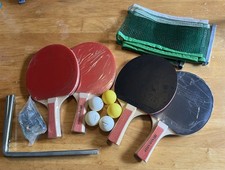 NIP Harvard Ping-Pong Paddles Yellow White Balls, Net, Brackets Table Tennis NEW