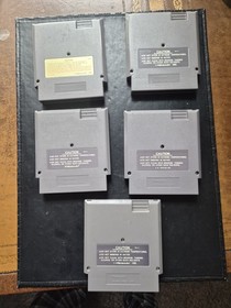 5 NES Games Battery Covers Batman Spy Vs Spy Star Voyager Star Tropics Duck Hunt