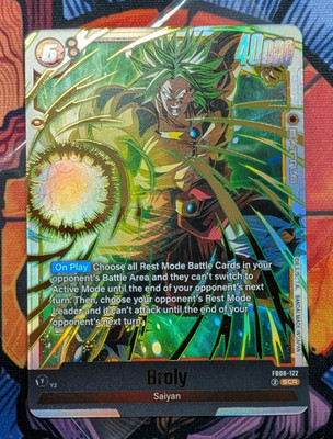 Broly FB08-122 Secret Rare Saiyan's Pride Dragon Ball English Card