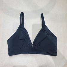 LIVELY Black Mesh Trim Wirefree Bralette Comfort Bra Size 2