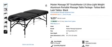 Master Massage 30" StratoMaster LX Ultra-Light Weight Aluminum Portable Package
