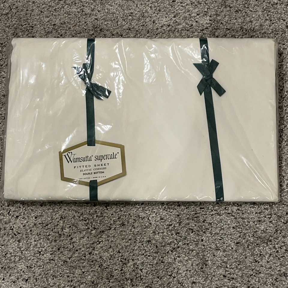 VTG NEW WAMSUTTA SUPERCALE 100% COTTON WHITE FITTED SHEET- DOUBLE (Full) - Image 2 of 4
