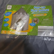 Princess POP-UP PLAYHOUSE Bee Happy POLKA DOT AGE 3 ASSEMBLED 39 X 55 Grey NEW