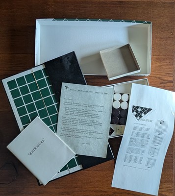 Rare Abstract Strategy Board Game- Quadrature by Mark Steere First Edition 1992