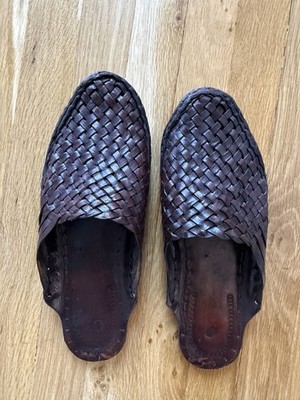 Woven Leather Mules 12