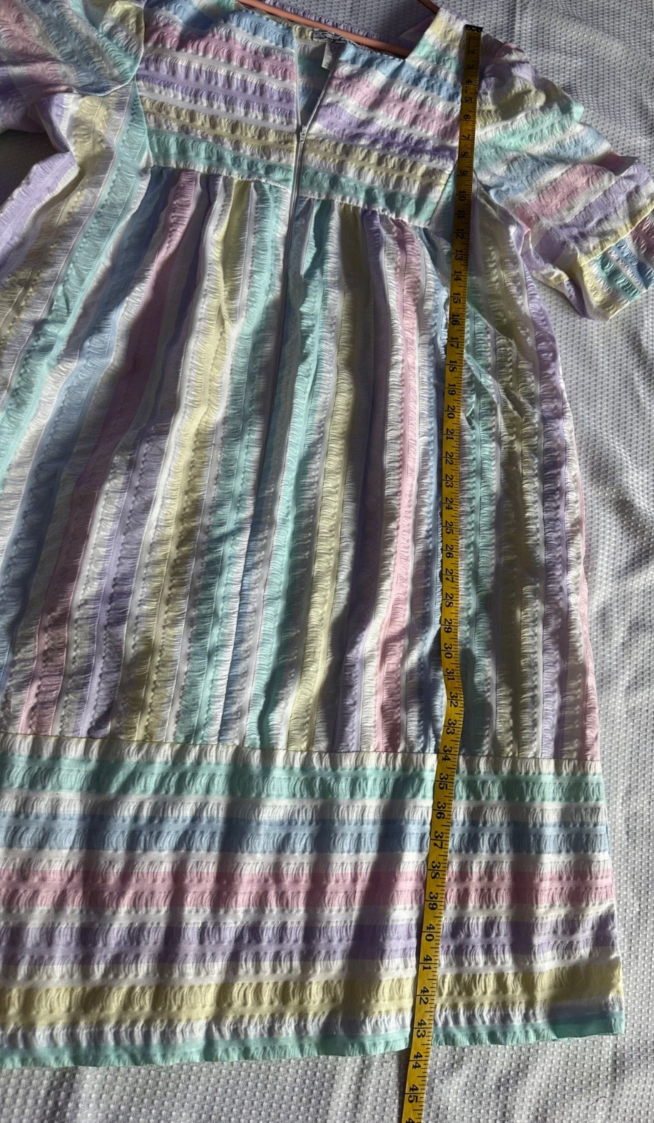 Saybury vintage housecoat duster robe seersucker … - image 4