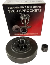SOLO PRO SPUR SPROCKET FIT 647, 654, 616, 3/8" PITCH 7 TOOTH DRIVE, FREE BEARING